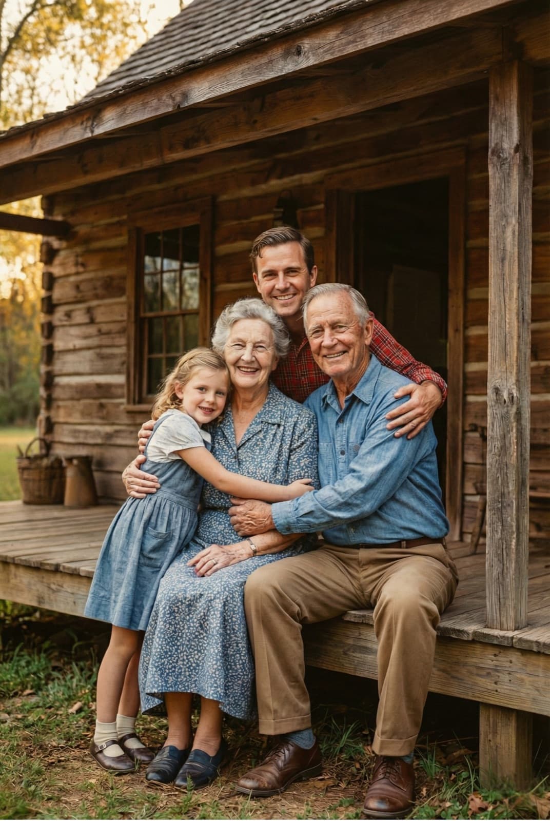 Restored family photograph