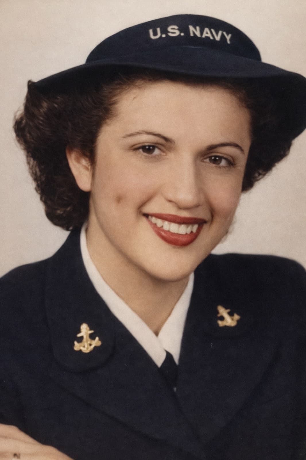 Damaged family photo — after restoration